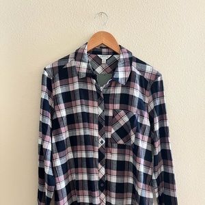 orvis | purple & navy plaid button-down